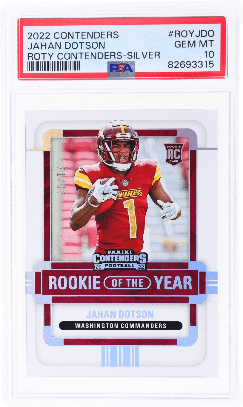 Jahan Dotson Panini Contenders Rookie of the Year Contenders #ROYJDO Silver