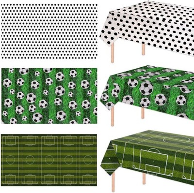 2er Set Fußball Tischdecke Einweg   Party Hintergrund Stoff Abdeckung