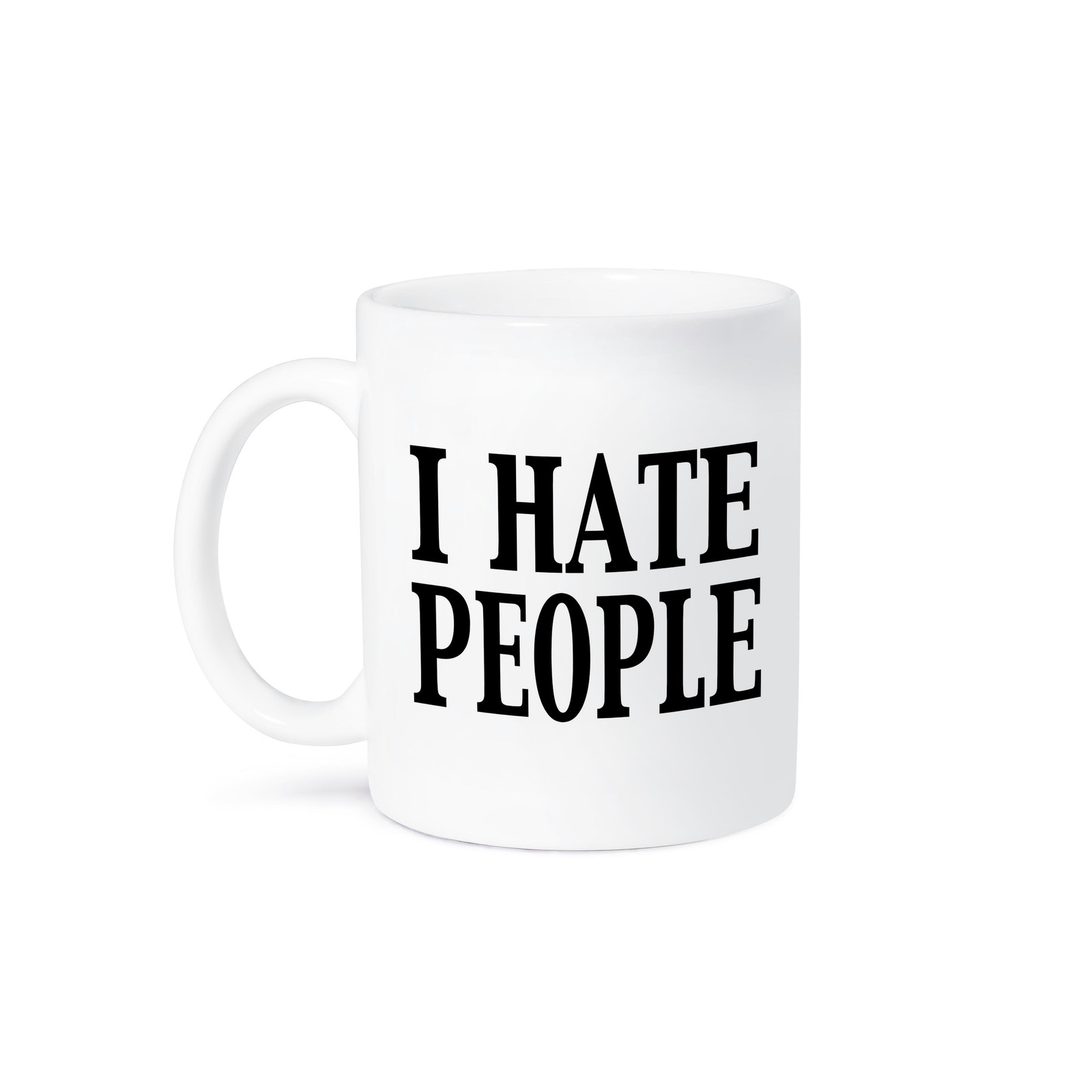 3dRose Funny I Hate People Novelty Coffee Mug