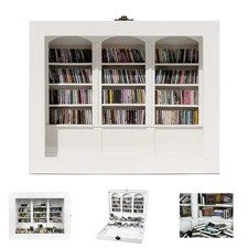 Anxiety Library Bookshelf with 300pcs Mini Books，Mini Bookshelf Ornament，Smal...