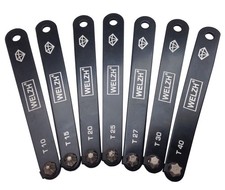 Welzh Werkzeug Ultra Low Profile Torx T Star Bit Driver Set T10-T40 4057-WW