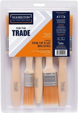 Hamilton For The Trade Fine Tip Flat Brushes 5 Brush Pack 1", 1.5", 2"