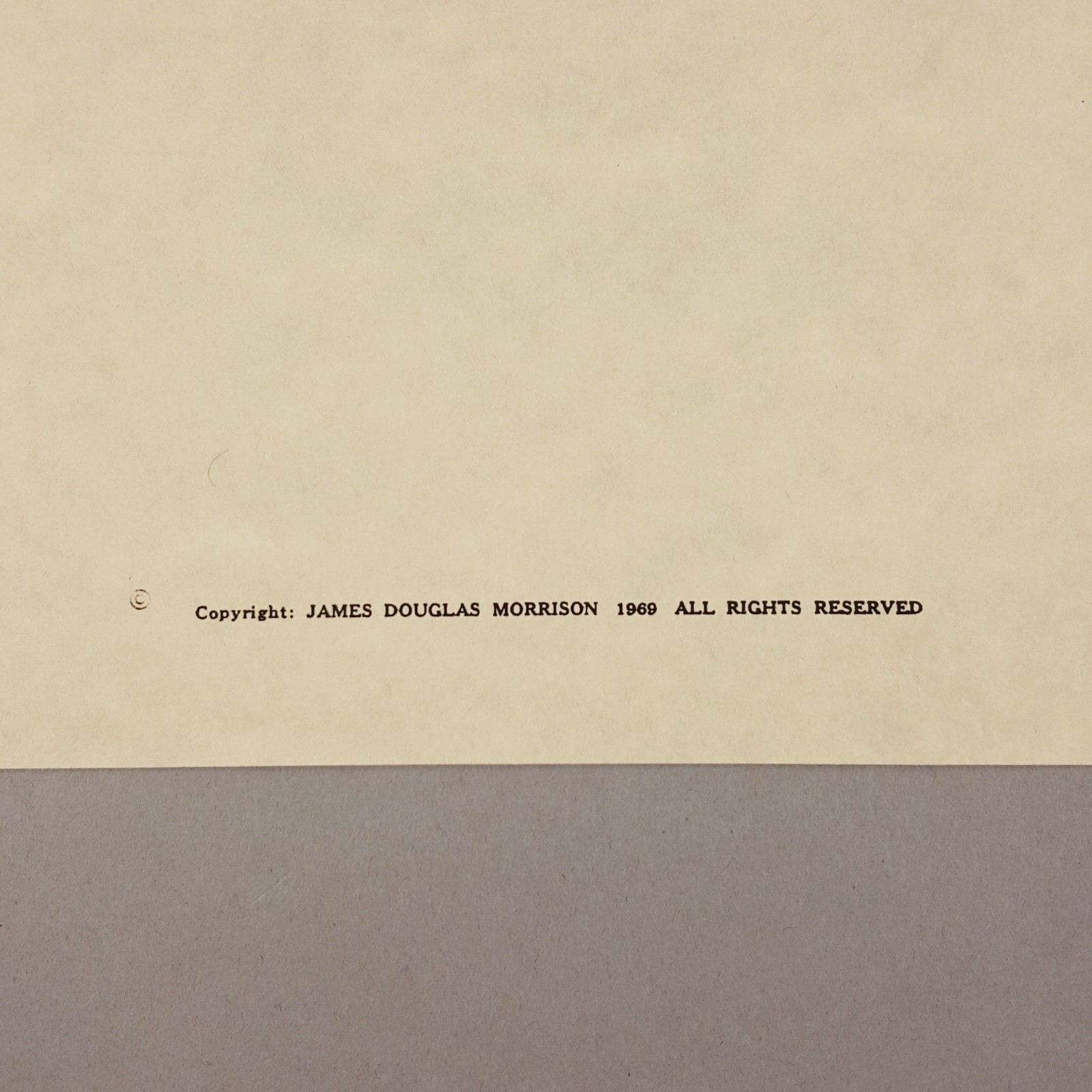 Image 3 of The Doors Movie Production Used Jim Morrison Poem Fear of Death Val Kilmer Prop