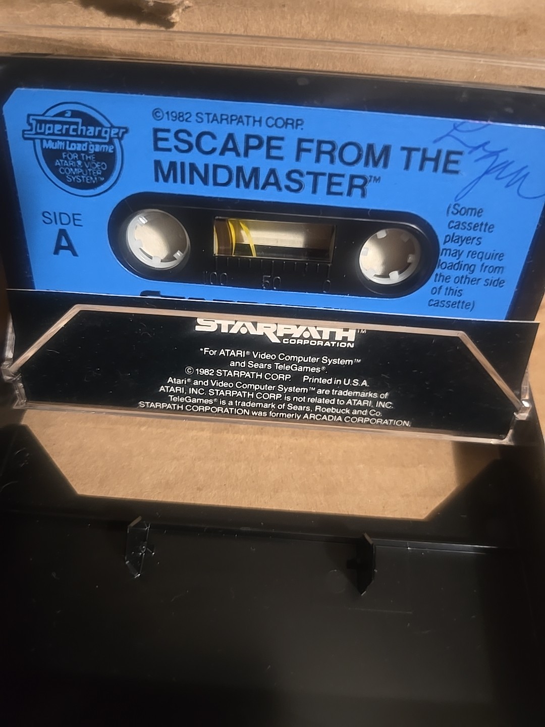 Escape from the Mindmaster (Atari 2600) Starpath SuperCharger Cassette TESTED