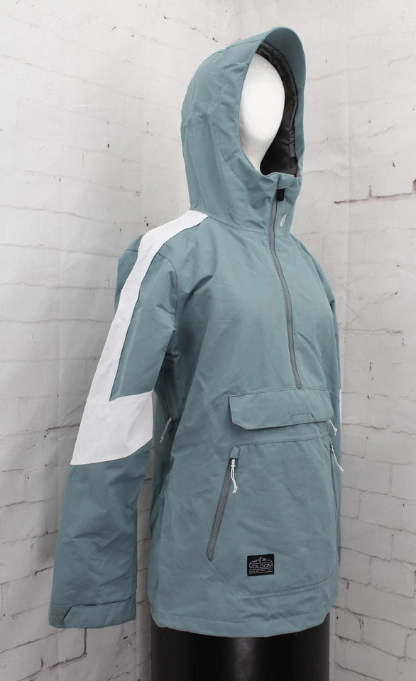 Pulôver Volcom Espelho Jaqueta de Snowboard, Feminina Extra Pequena/XS Cinza Verde Nova - Imagem 2 de 4