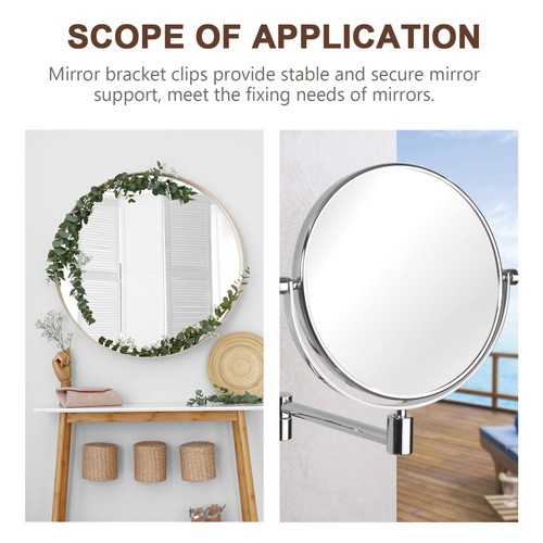 8 Pcs Mirror Holder Clip Wall-mounted Mirrors Clips Clamps Man Hanging Holders - Picture 6 of 12