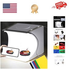 Photo Light Box 10" Portable Folding Photography Light Tent kit with 2 Light ...
