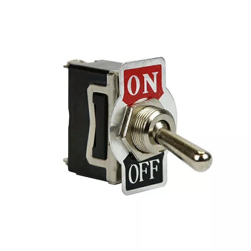 5x SPST Solid Metal ON/OFF Toggle Switch Single Pole For Marine ...