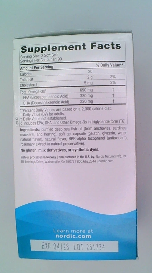 Nordic Naturals Omega-3, 690 mg, Limón, 180 Geles Blandos, 28/04 Foto 2 de 2