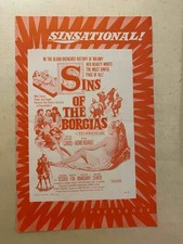 Sins of the Borgias Pressbook 1955 Martine Carol, Pedro Armendariz, rare!