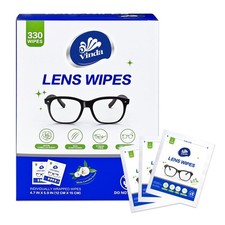 Pre-Moistened Lens Cleaning Wipes   330 Individually Wrapped, Streak-Free Wip...