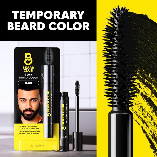 1 Day Temporary Beard Dye for Men - Black Beard Mustache & Eyebrow Color for a - Picture 7 of 9