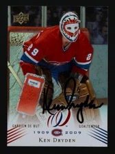 2009 UD Upper Deck Ken Dryden Montreal Canadiens Signed Centennial Hockey Card !