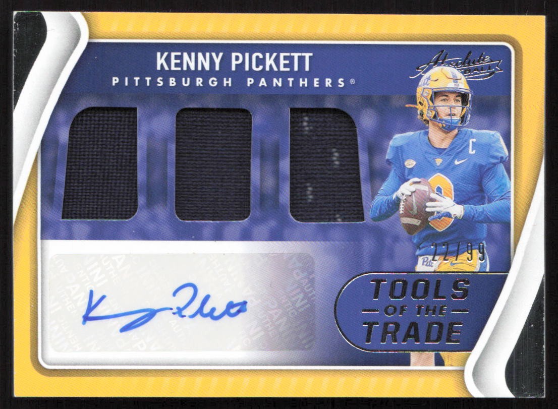 Kenny Pickett Panini Chronicles Draft Picks Absolute Tools of the Trade Triple Jersey Autograph #TTTKPI Base