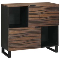 Sideboard Aus Massivem Mangoholz Rustikal Braun 80 X 33 X 75 Cm
