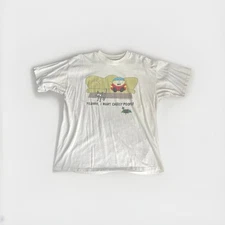 Vintage South Park Cartman "Yeah I Want Cheesy Poofs" T-Shirt Size XL 1997