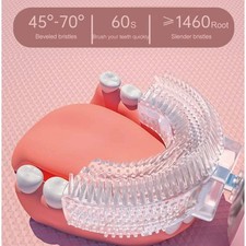 Children U-shaped Electric Toothbrush 360 Degrees Smart Cartoon Kids Silicone