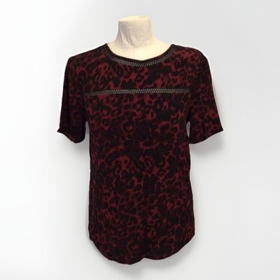 Hush Women s Animal Print Blouse Top Size Uk 8