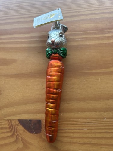 Patricia Breen Hase Karotte 10" Ornament mit Etikett - Neiman Marcus - $ reduziert!! - Bild 1 von 9