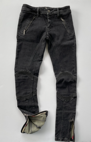 Jeans Burberry Brit Anika Nero Punk Biker Moto Moto Donna 26 - Foto 1 di 20
