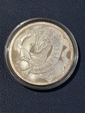 World of Dragons Chinese Dragon 1 oz .999 Fine Silver Round Golden State Mint