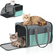 Cat Carrier for Airline Approved: Soft-Sided Cat Carrier Expandable for Small Do