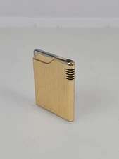 Vintage Flamex 246 Japan Gold Tone Flat Compact Cigarette Butane Lighter Japan