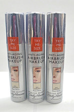 3 Pack Sally Hansen Anti-Aging  Airbrush Makeup- No Color 0.5 oz