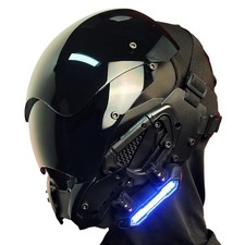 Futuristic Punk Mask for Techwear Cosplay, Halloween Costume Accessory
