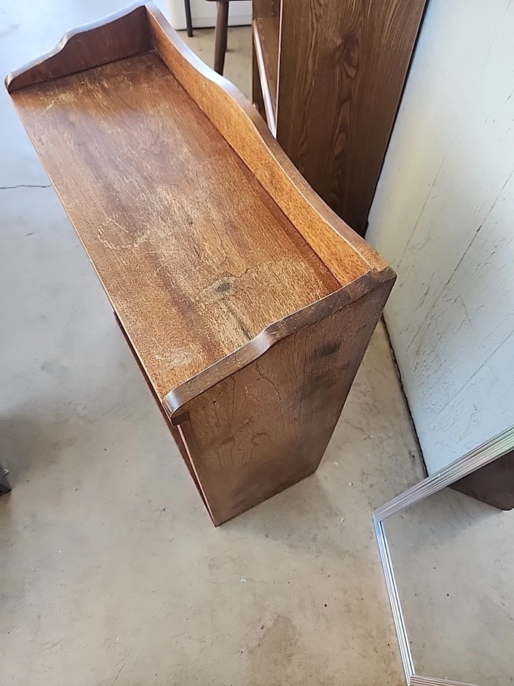 Librería Mid Century Sm roble con almacenamiento - gabinetes vintage MCM mediados de 1900 Foto 4 de 4