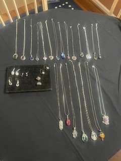 Very nice 180g Silver Jewelry Lot Semi precious Stones mostly marked 925