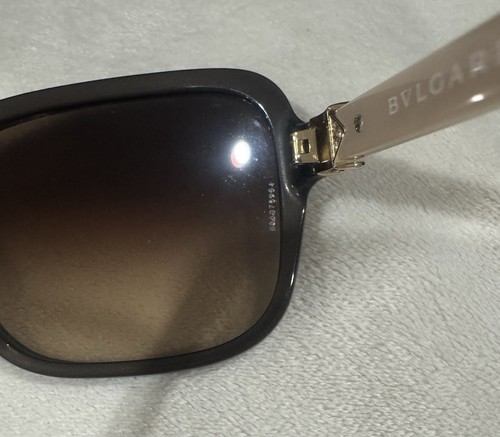 Bvlgari Sunglasses AUTHENTIC 8004b Black Crystal Square Rectangle bv8004b Amber - Picture 14 of 16