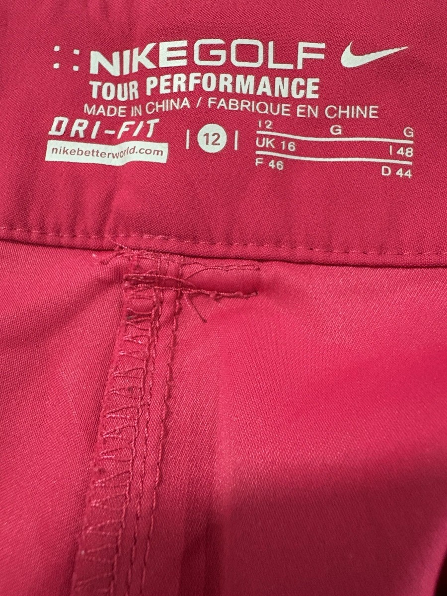 Nike Golf Tour Performance Dri-Fit Shorts MAGENTA Women's Size 12