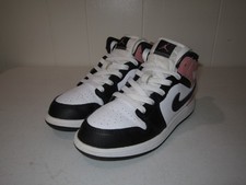 Air Jordan 1 Mid White Rust Pink Black PS Preschool Shoes DQ8424-100 Size 2Y