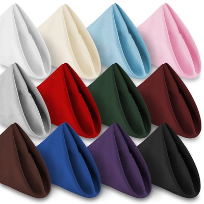 12 Pack 20'' Square Polyester Cloth Dinner Napkins for Wedding, Party, Restaurant