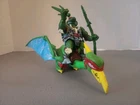 Vintage TMNT Cave Turtle Raph with Tubular Pterodactyl Playmates near complete