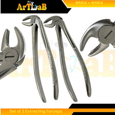 Lower Teeth and Molar Extraction Forceps MD3 & MD4 - Mead Pattern - Pack of 2