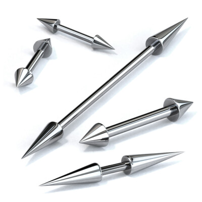 Industrial Ear Piercing In Surgical Steel - Triangle Point Tip