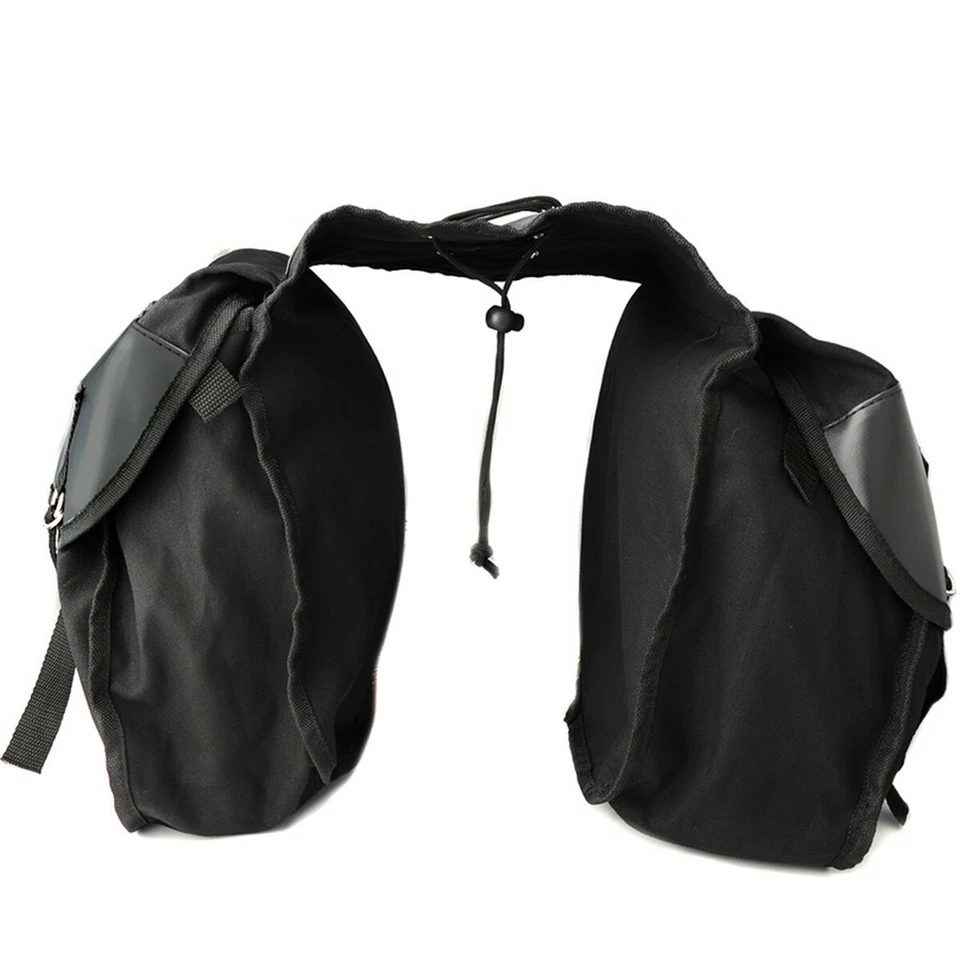 Motorcycle Pannier Bags Bicycle Rear Carrier Rack Seat Trunk Storage Saddle Bag - Image 3 of 4
