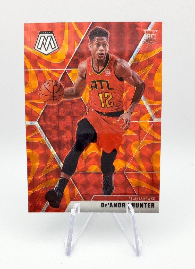 2019-20 Panini Mosaic Orange Reactive Prizm #239 De'Andre Hunter Rookie RC