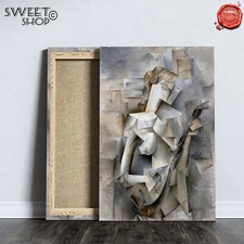RAGAZZA CON MANDOLINO Stampa su Tela ALTA'QUALITA' QUADRO FALSI D'AUTORE PICASSO