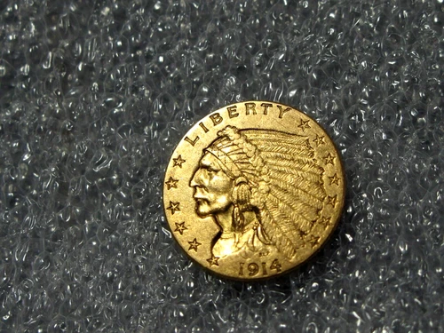 1914 USA  $2.50 Gold Dollars Indian Head Quarter Eagle XF