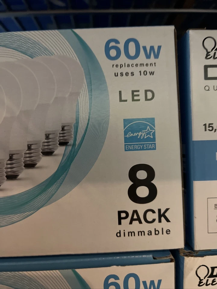 Feit LED Light Bulbs A19 Daylight 5000K White 800 Lumens 60W Replacement 8 pack - Image 2 of 4