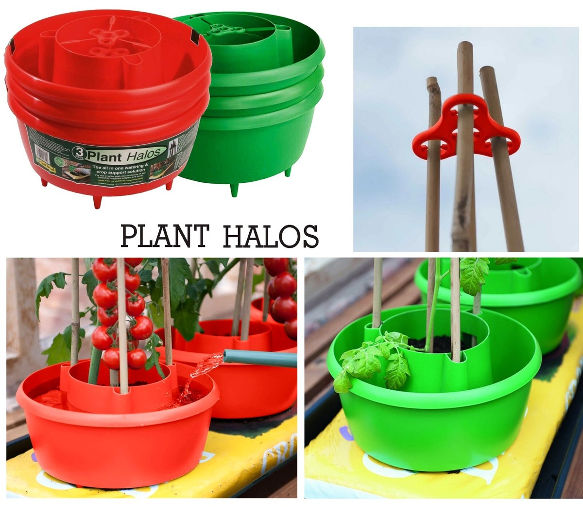 GARDEN PLANT HALO HALOS TOMATOES TOMATO BEAN GROW BAG WATERING POT PLANT  GROW | eBay