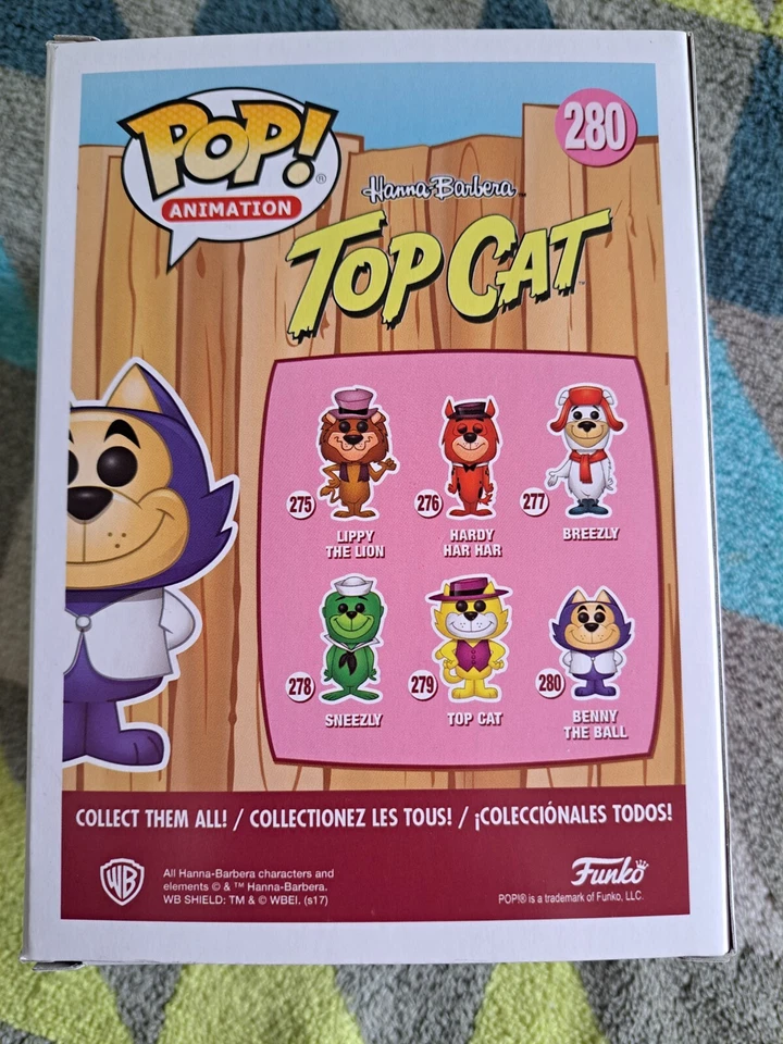Benny the Ball Pop 280 - Top Cat Funko Pop! Vinilo 2017 - abovedado + protector Foto 3 de 4