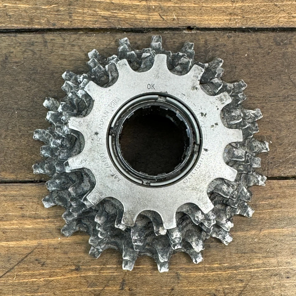 Vintage Shimano Dura-Ace MF-7400 Freewheel 7 Speed 21 Tooth 13 Tooth Corn Cob A3 - Image 2 of 4