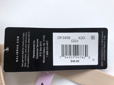 NWT BALI One Smooth U Bounce Control Wire Free Bra DF3458 Beige