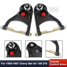 For Chevy Belair 1955-1957 Tubular Upper Control Arms Set Black Powder Coated