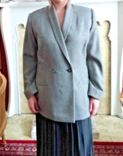 New 1 of a Kind Jacket sz10 Grey Italy herringbone fabric My Design Studio