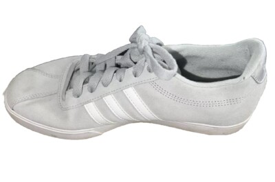 Adidas Neo Comfort Footbed Gray Suede Leather Women Size 8.5 | eBay